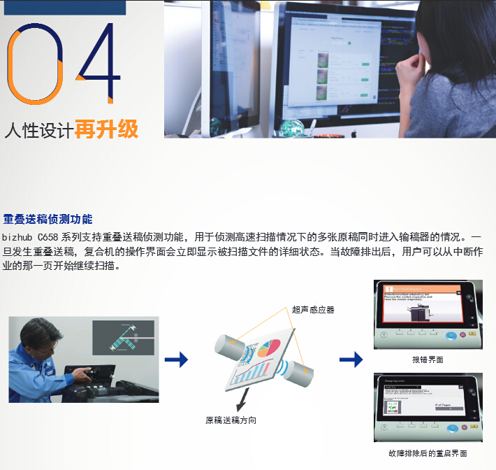 柯尼卡美能達彩色復印機C458人性設計再升級-科頤辦公