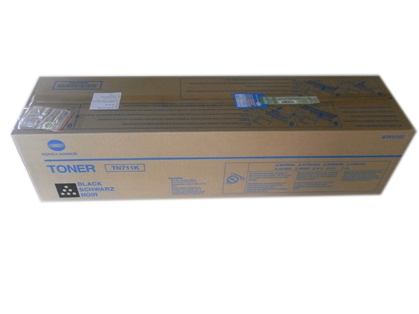 原裝正品柯尼卡美能達C654e彩機黑色粉筒TN711K碳粉盒特價包郵